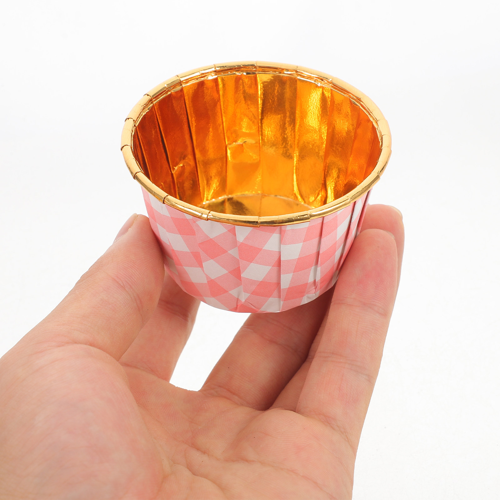 Wedding Cake Supply - 50 Stück Aluminiumfolien-Cupcake-Formen Backförmchen für Muffins,