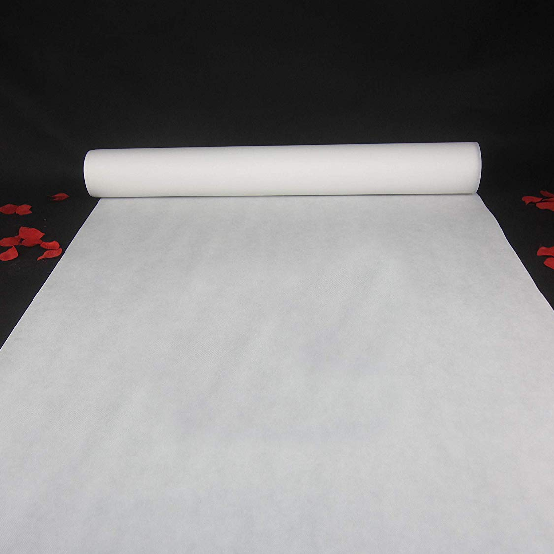 Aisle Runner White - Rutschfester Hochzeitsteppich aus Vliesstoff, weißer Teppich,