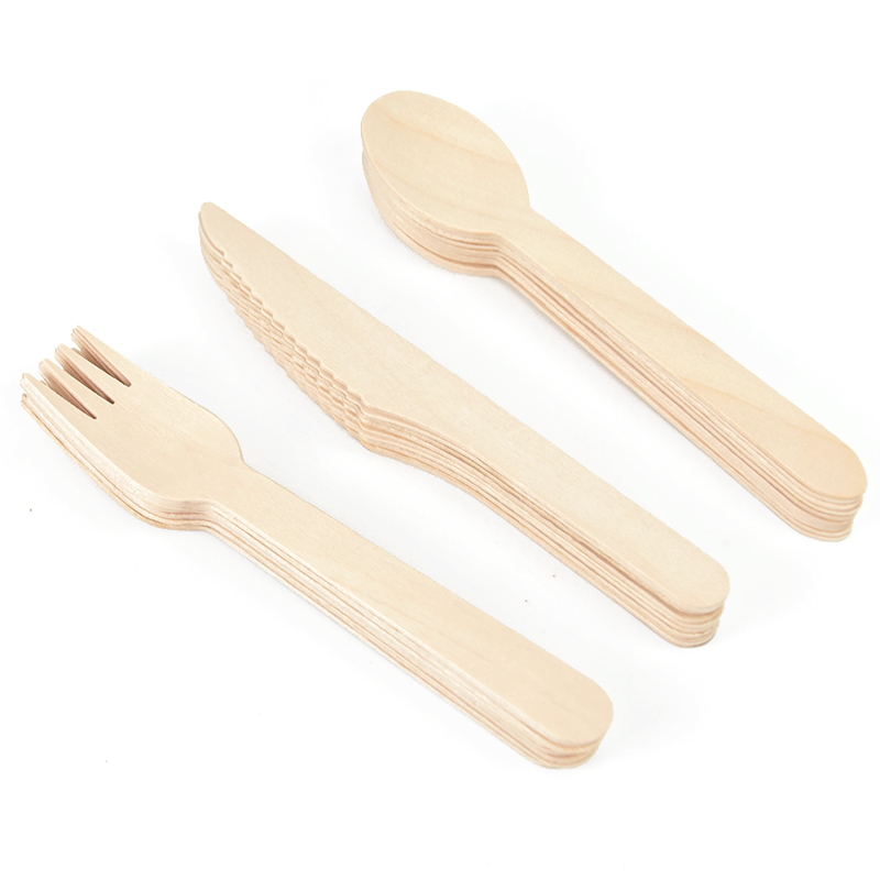 Wedding Supply Rentals - Einweg Holz Löffel Gabel Messer Besteck